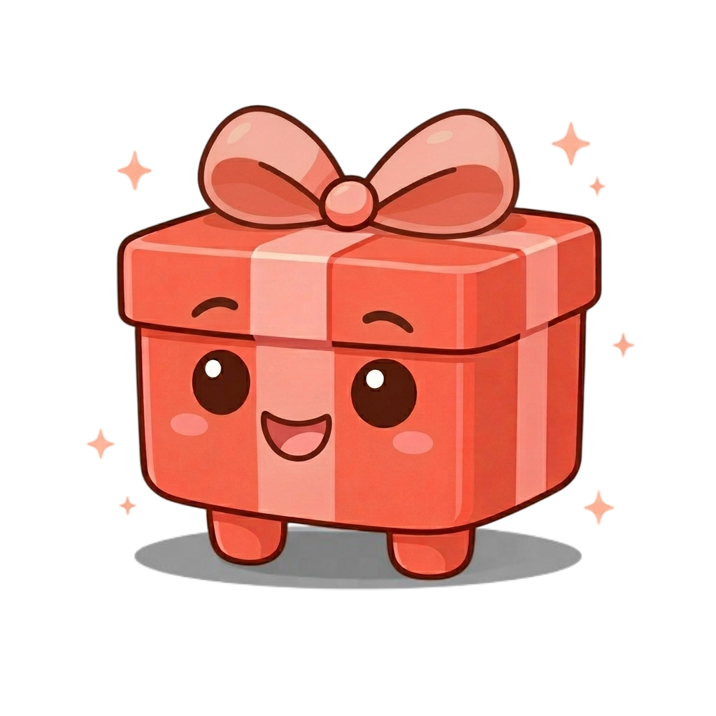 Gift Proof amazed mascot
